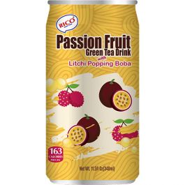 Green Tea Drink Passion Fruit & Boba
