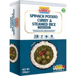 Instant Spinach PotatoCurry&Steamed Rice