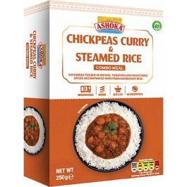Instant Chickpeas Curry & Steamed Rice