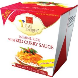 Jasmine Rice with Red Curry Sauce