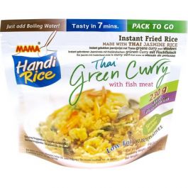 Instant Fried Rice Green Curry Fish
