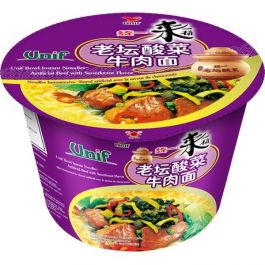 Instant Noodles Beef Sauerkraut Bowl