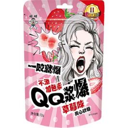 QQ Gummy Snoepjes Gevuld Aardbei
