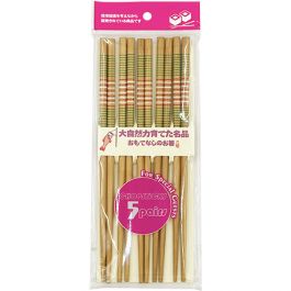 Essstäbchen Bambus mit Linienmotiv